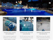 Tablet Screenshot of bellapoolsandspa.com